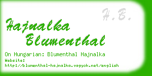 hajnalka blumenthal business card